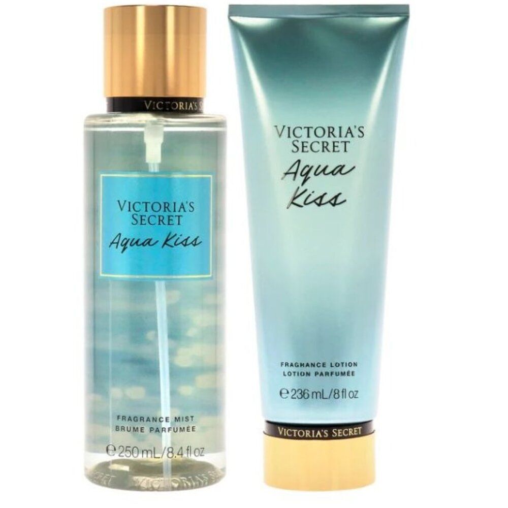 Aqua Kiss Victoria Secret 2‎ Piece Set NEW